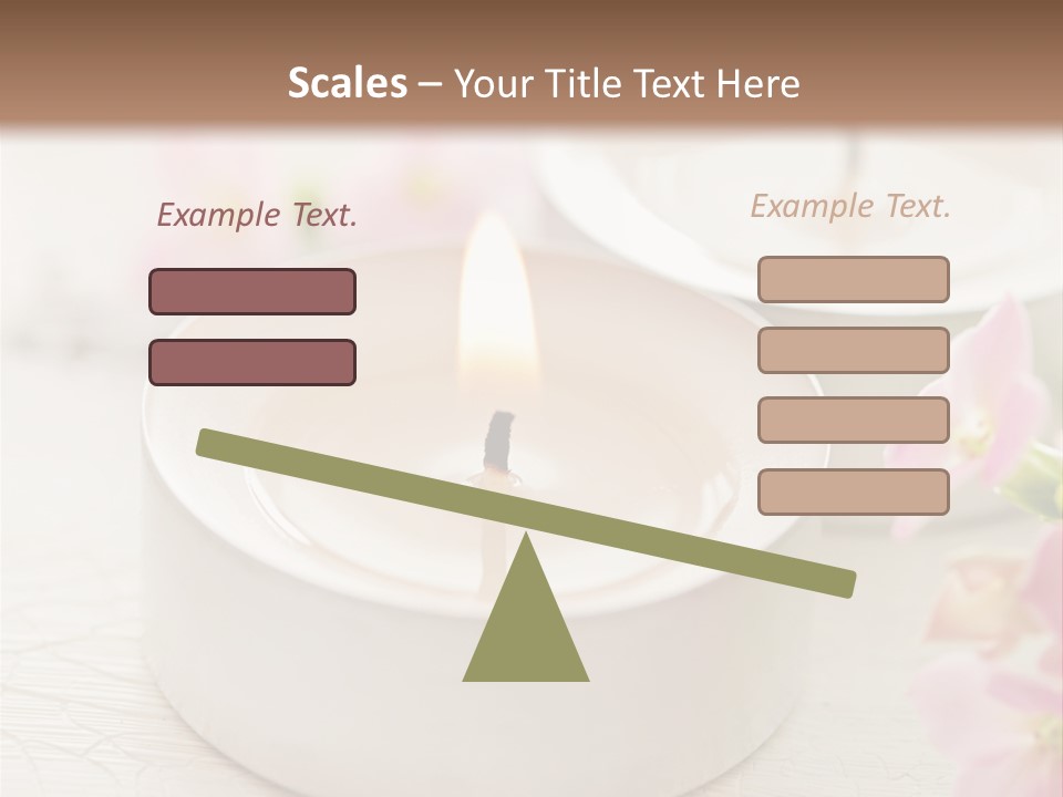 Flowers Candle Still Life PowerPoint Template