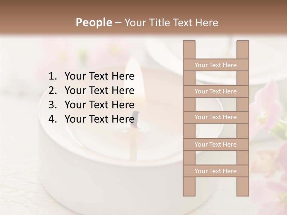 Flowers Candle Still Life PowerPoint Template
