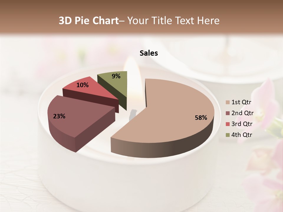 Flowers Candle Still Life PowerPoint Template