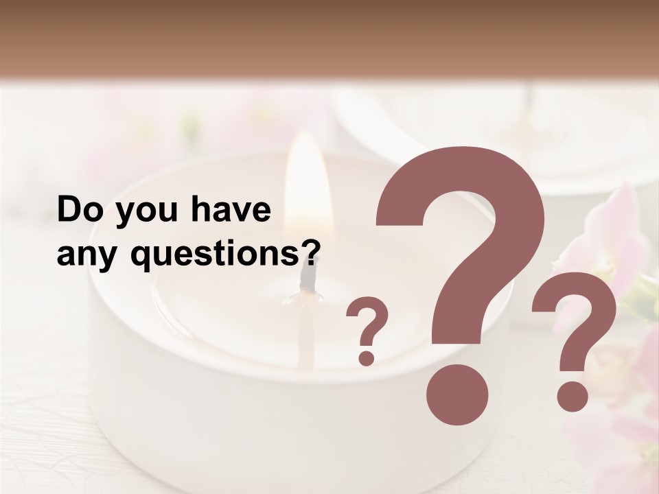 Flowers Candle Still Life PowerPoint Template