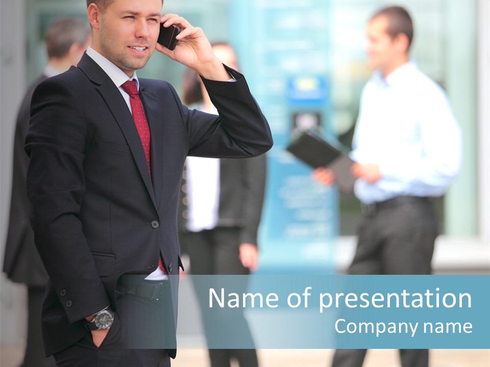 Person Call Attractive PowerPoint Template