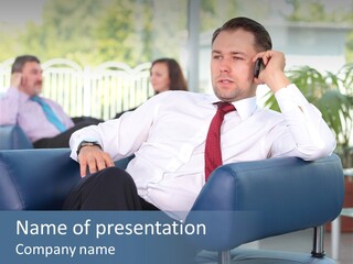 Adult Standing Corporate PowerPoint Template