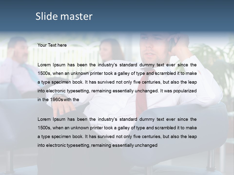 Adult Standing Corporate PowerPoint Template