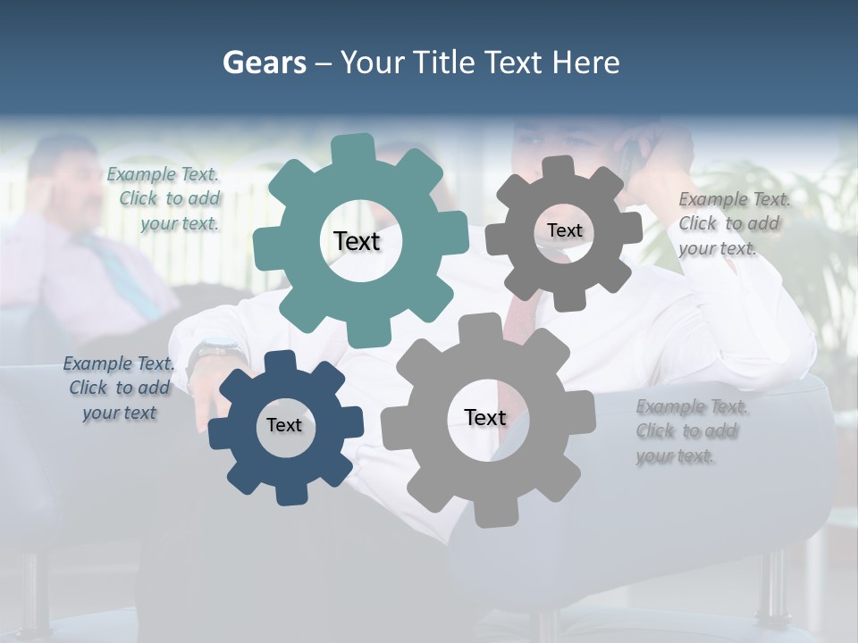 Adult Standing Corporate PowerPoint Template