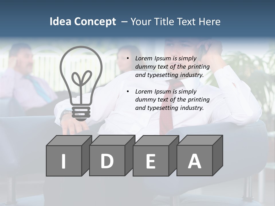 Adult Standing Corporate PowerPoint Template