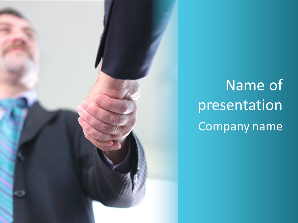 Copy Deal Handshake PowerPoint Template