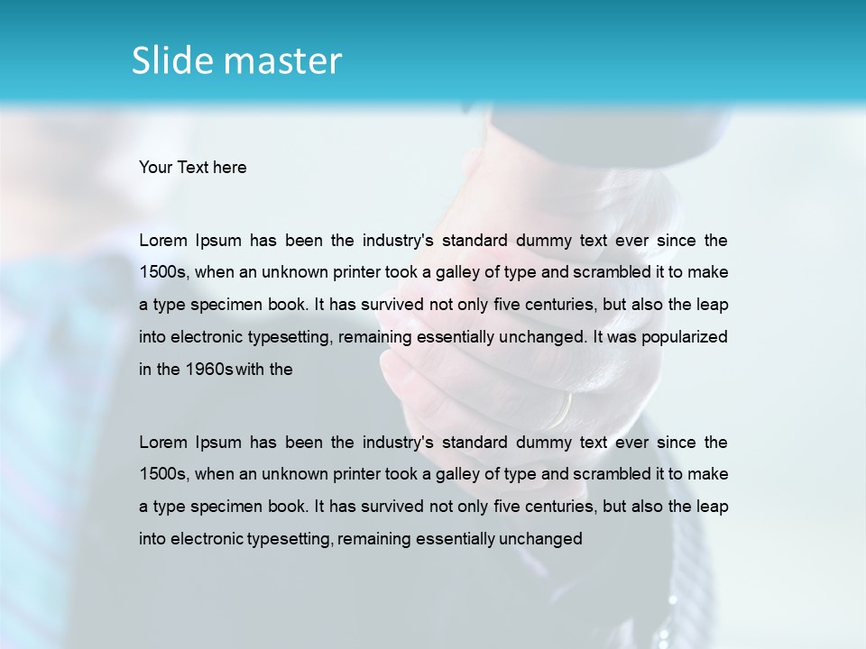 Copy Deal Handshake PowerPoint Template