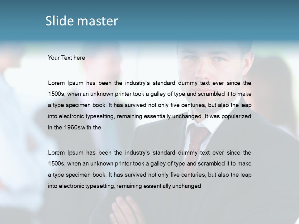 Men Employee Human PowerPoint Template