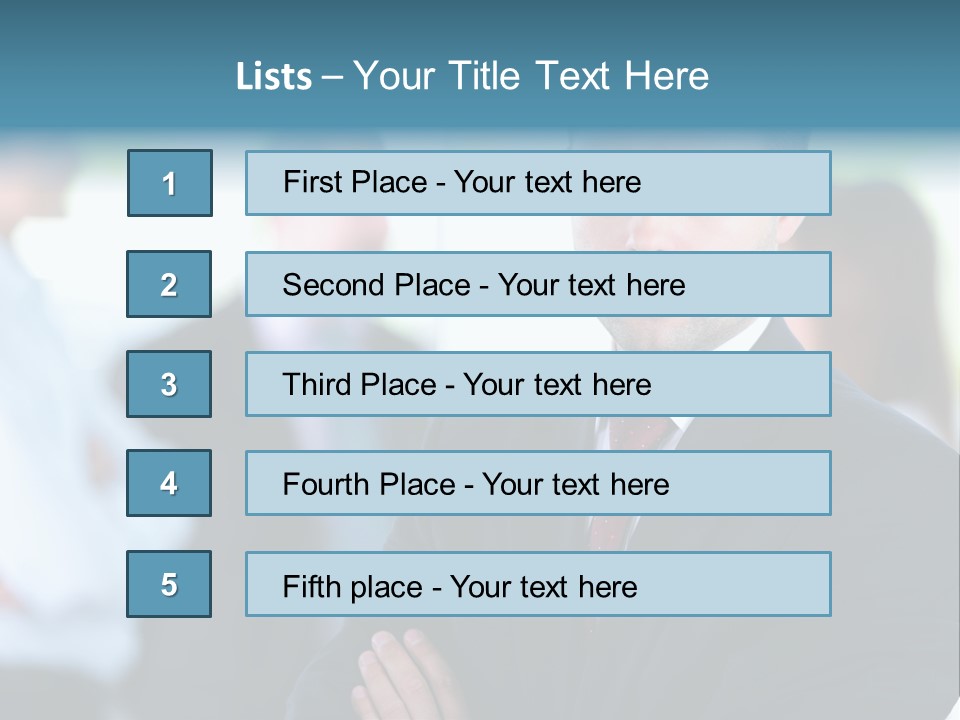 Men Employee Human PowerPoint Template