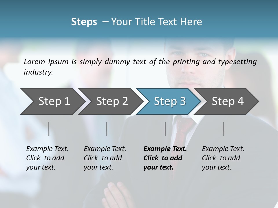 Men Employee Human PowerPoint Template