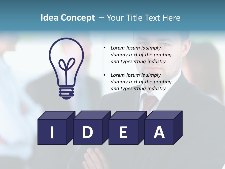 Men Employee Human PowerPoint Template