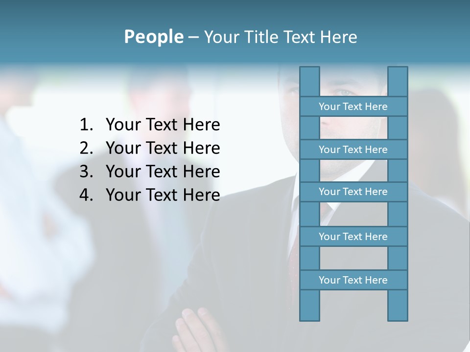 Men Employee Human PowerPoint Template
