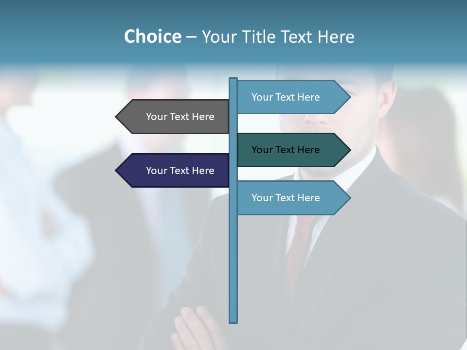 Men Employee Human PowerPoint Template