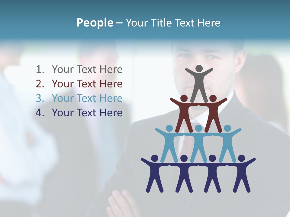 Men Employee Human PowerPoint Template