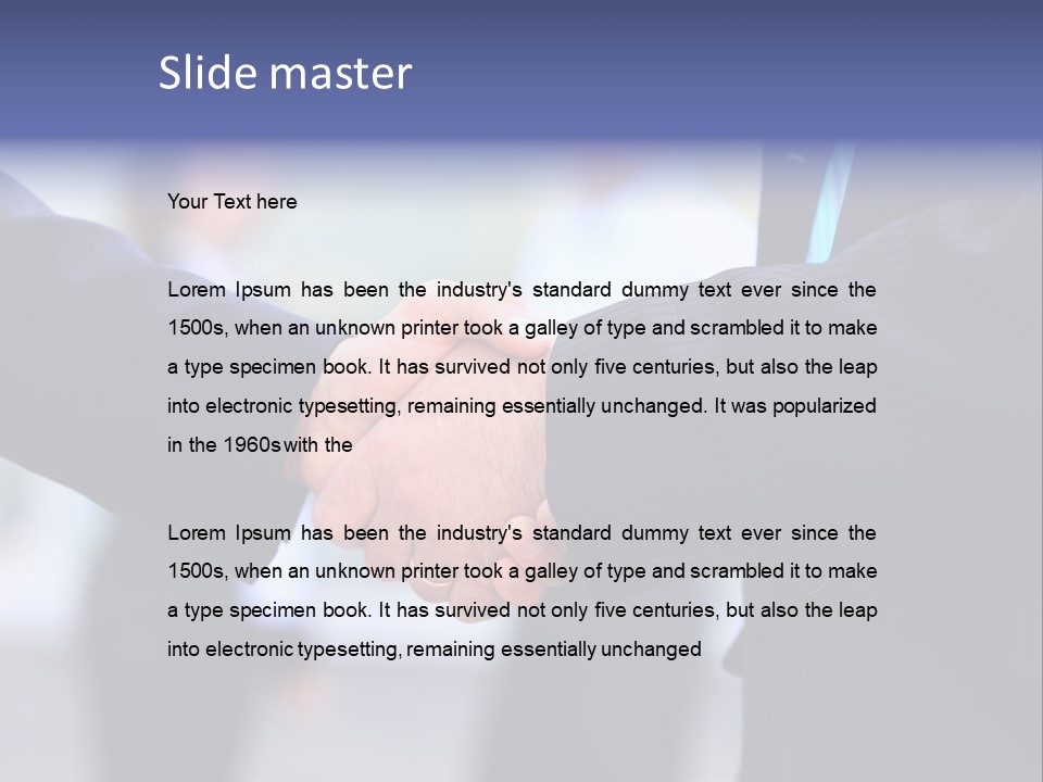 Male Agreement Success PowerPoint Template