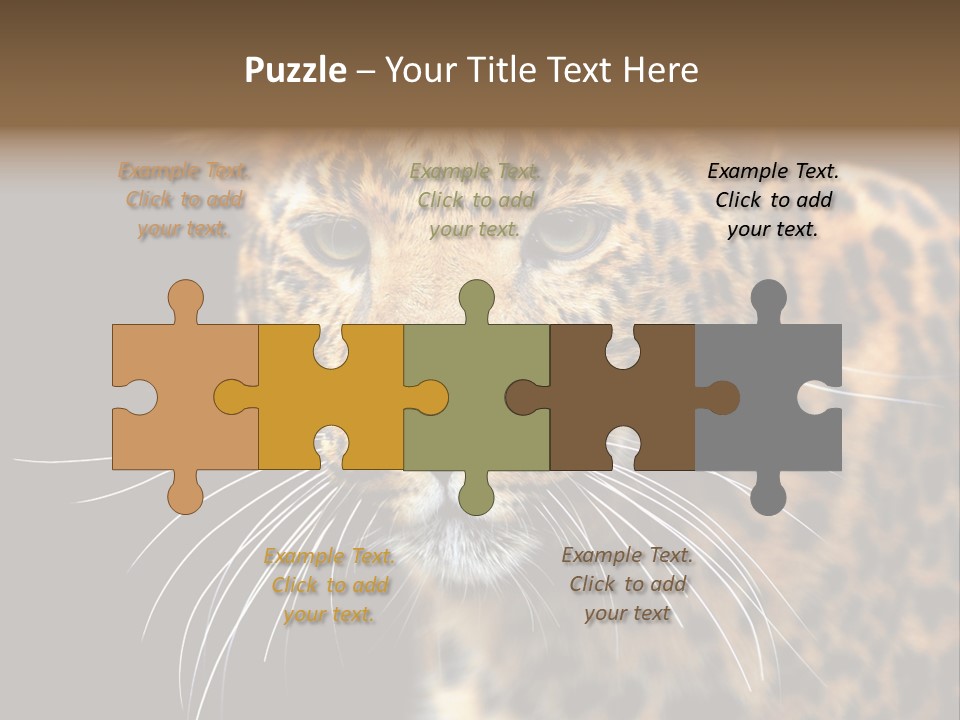 Wilderness Leopard Yellow PowerPoint Template