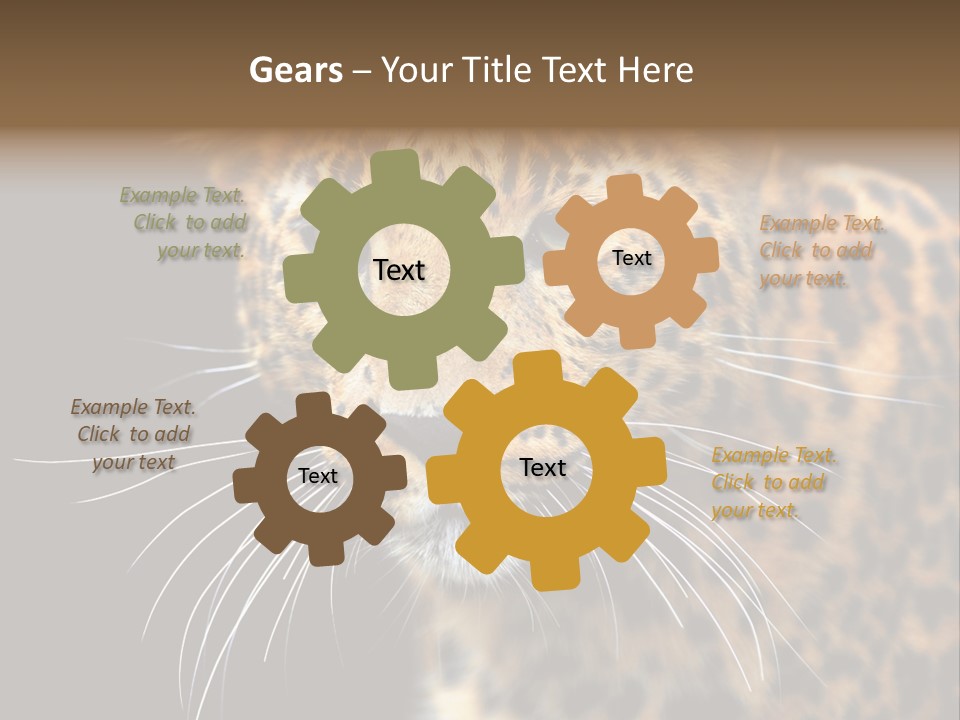 Wilderness Leopard Yellow PowerPoint Template