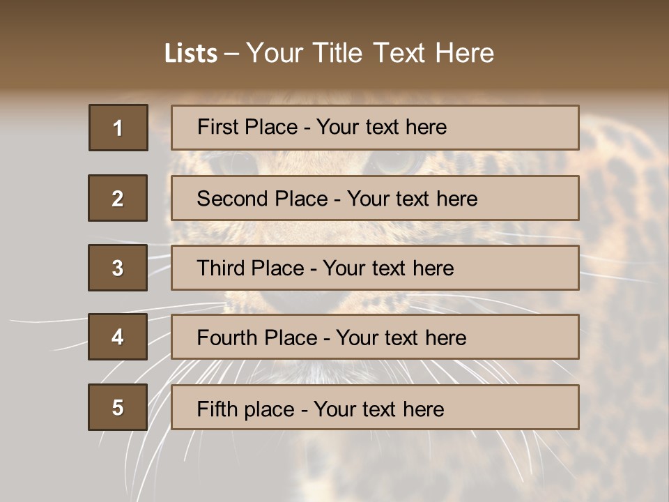 Wilderness Leopard Yellow PowerPoint Template