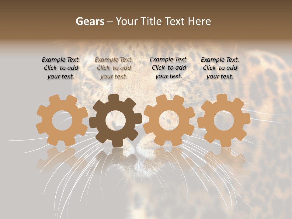 Wilderness Leopard Yellow PowerPoint Template