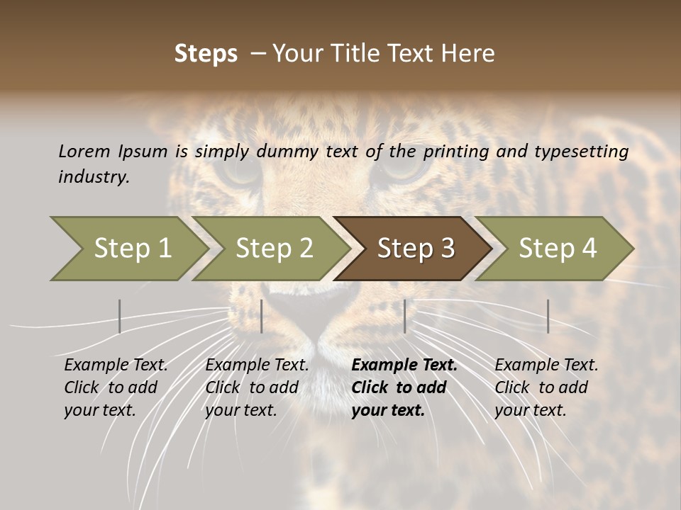 Wilderness Leopard Yellow PowerPoint Template