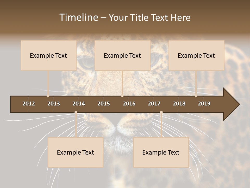 Wilderness Leopard Yellow PowerPoint Template