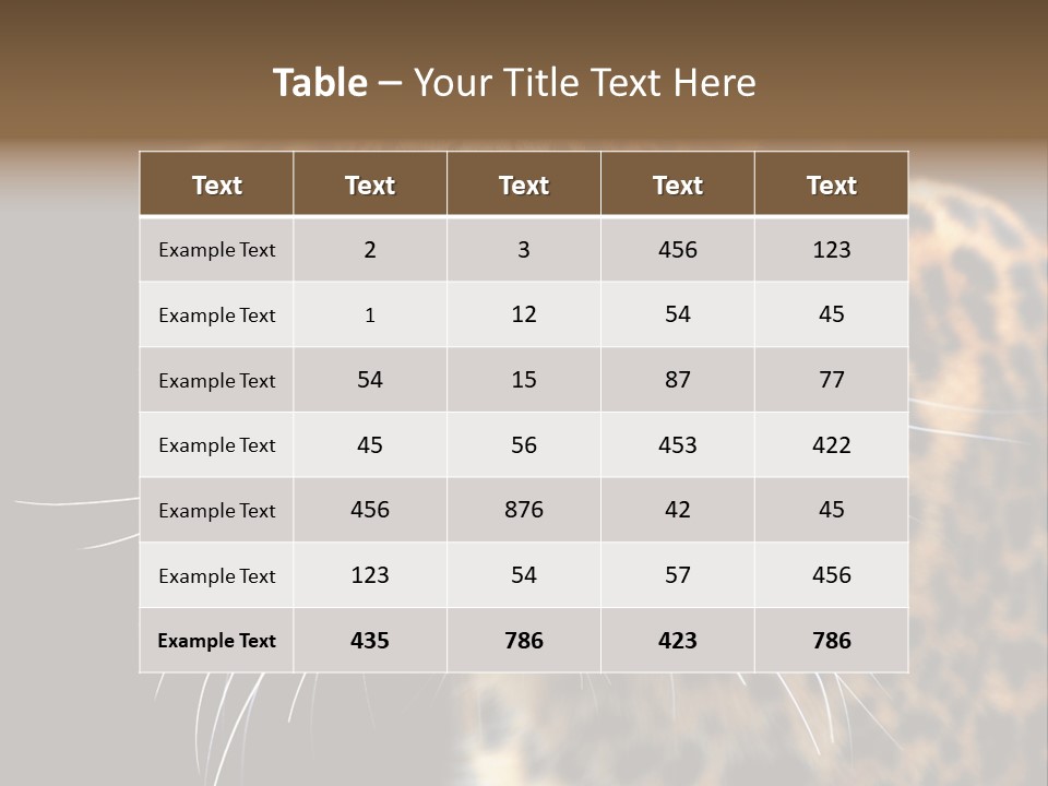 Wilderness Leopard Yellow PowerPoint Template