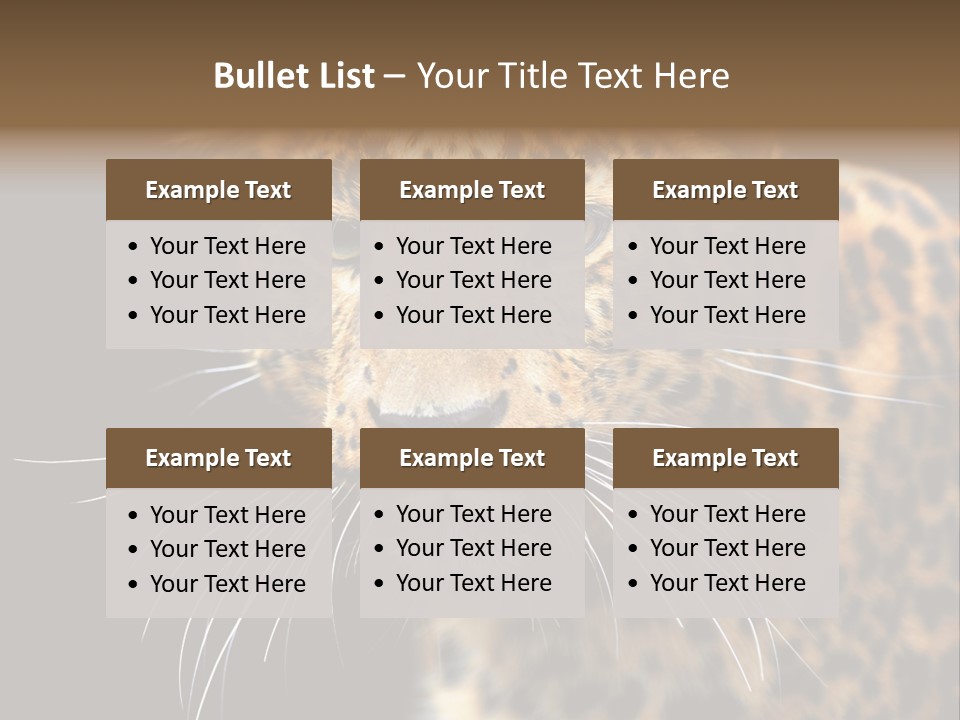 Wilderness Leopard Yellow PowerPoint Template