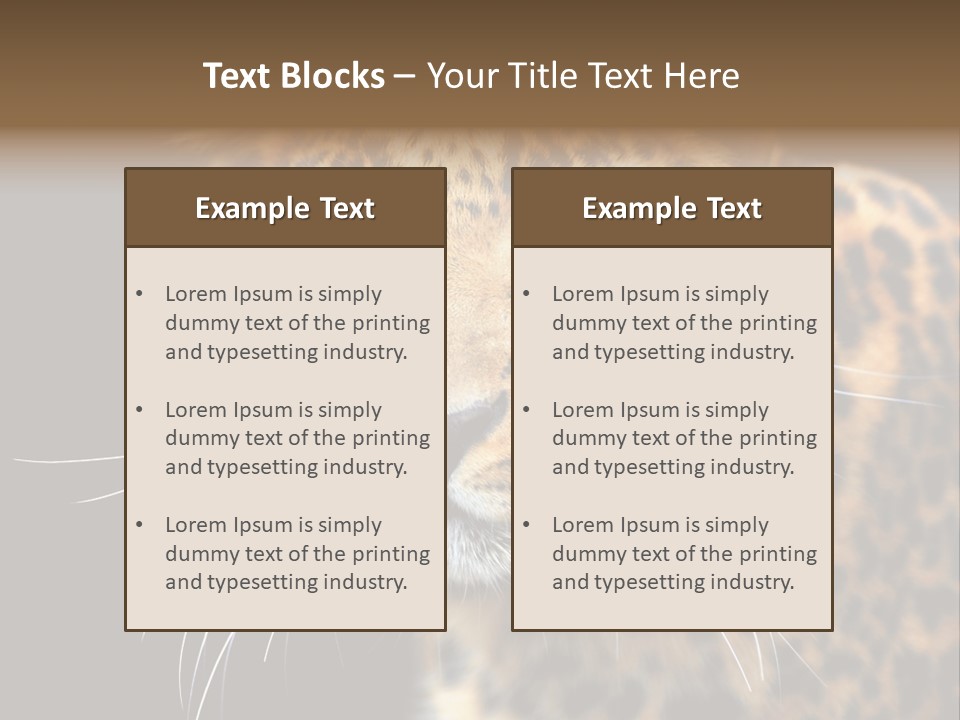 Wilderness Leopard Yellow PowerPoint Template