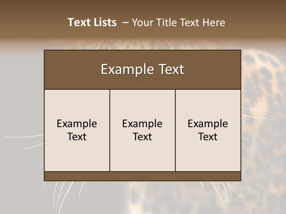 Wilderness Leopard Yellow PowerPoint Template