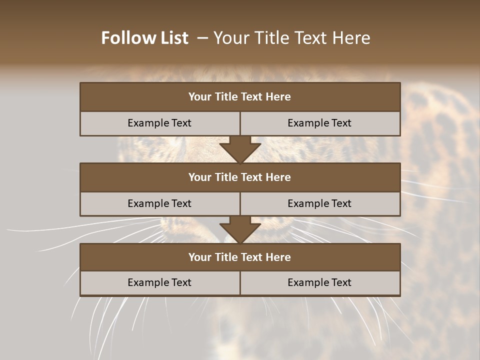Wilderness Leopard Yellow PowerPoint Template