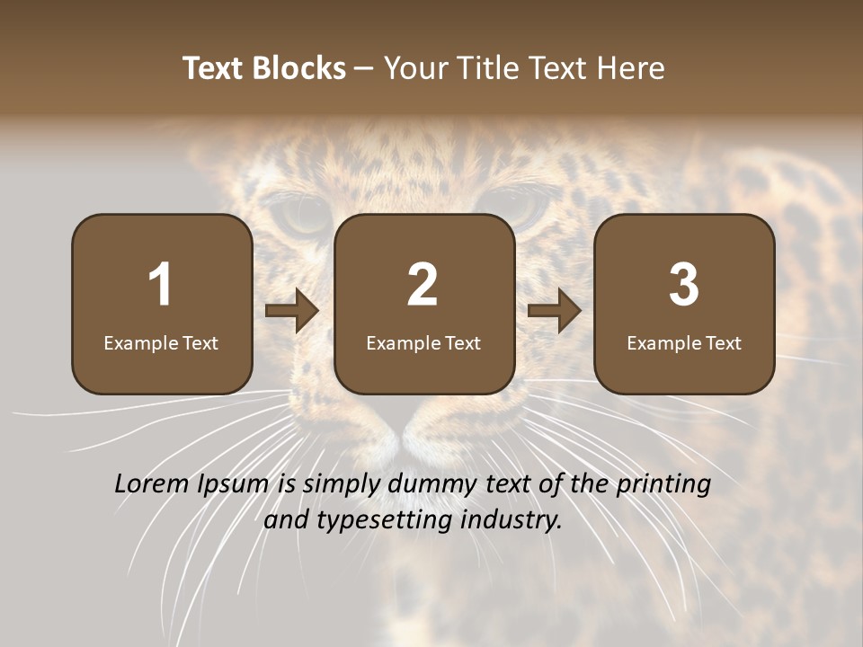 Wilderness Leopard Yellow PowerPoint Template