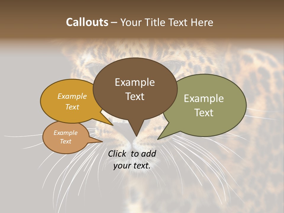 Wilderness Leopard Yellow PowerPoint Template
