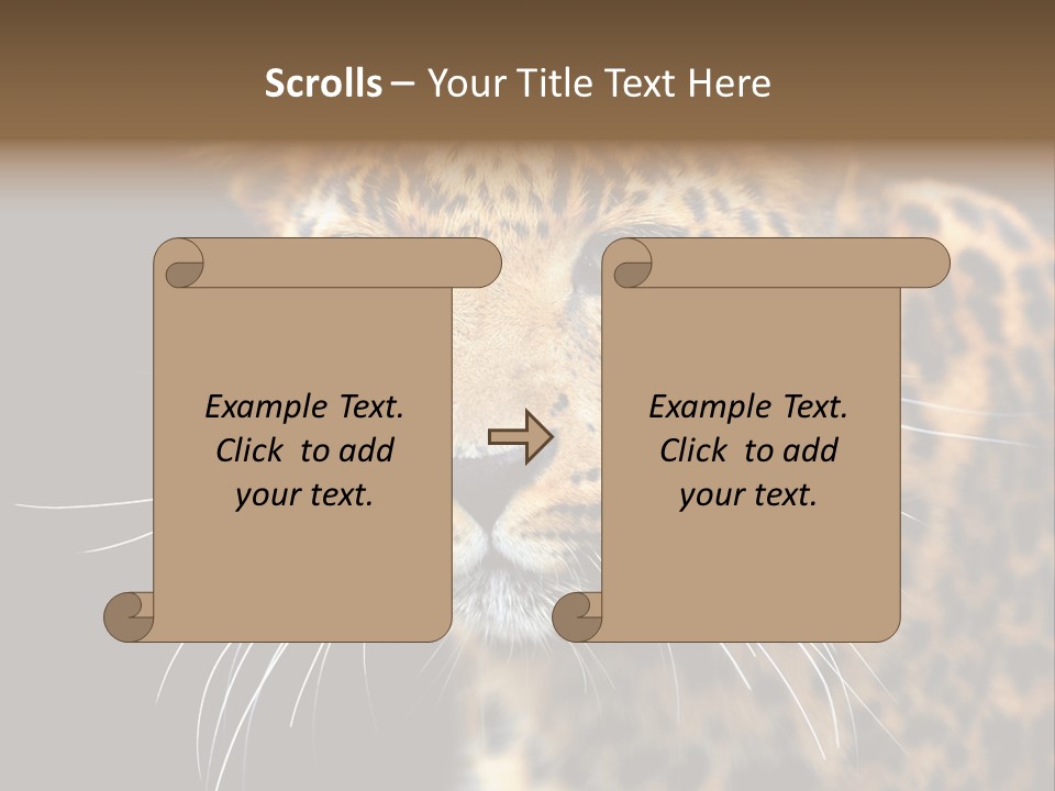 Wilderness Leopard Yellow PowerPoint Template