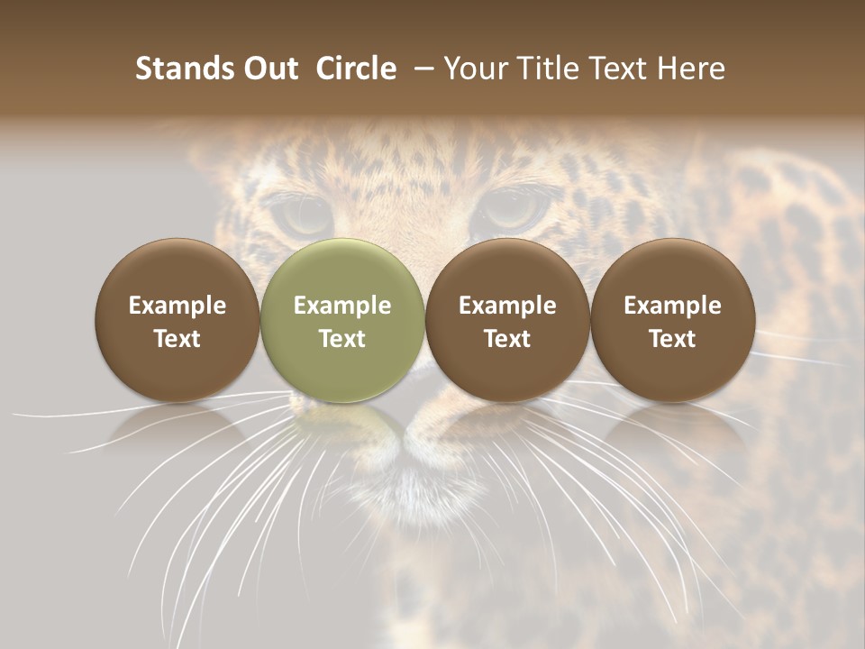 Wilderness Leopard Yellow PowerPoint Template
