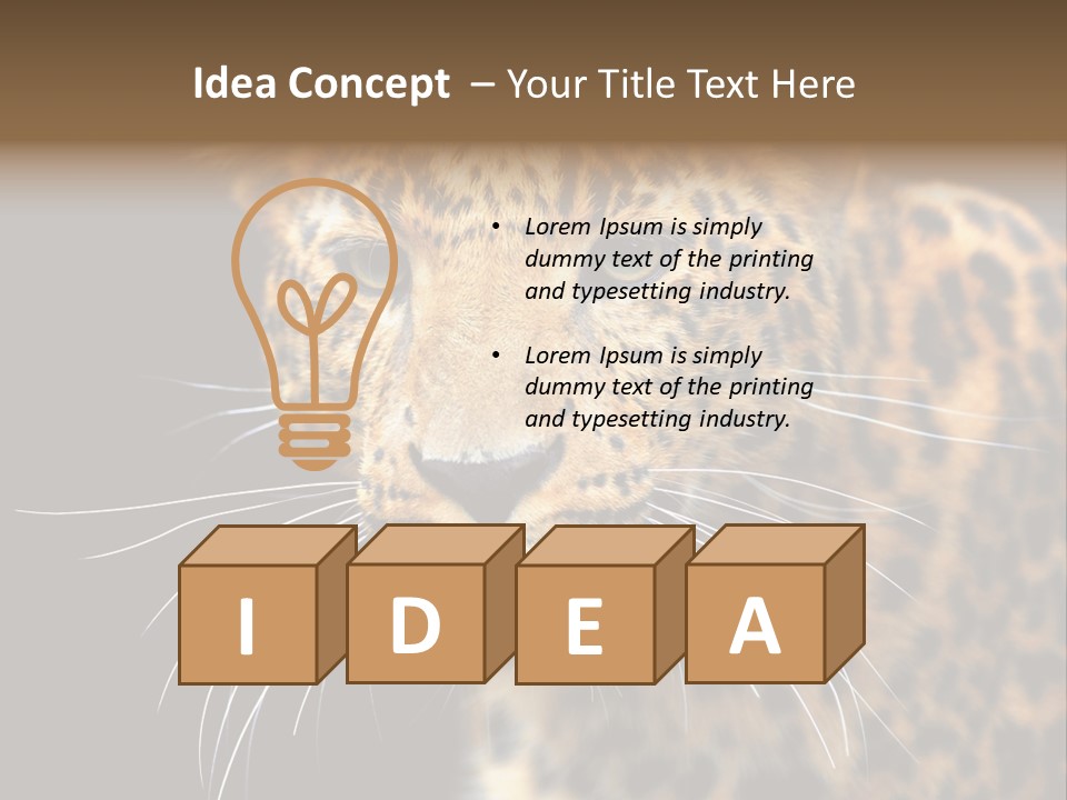 Wilderness Leopard Yellow PowerPoint Template