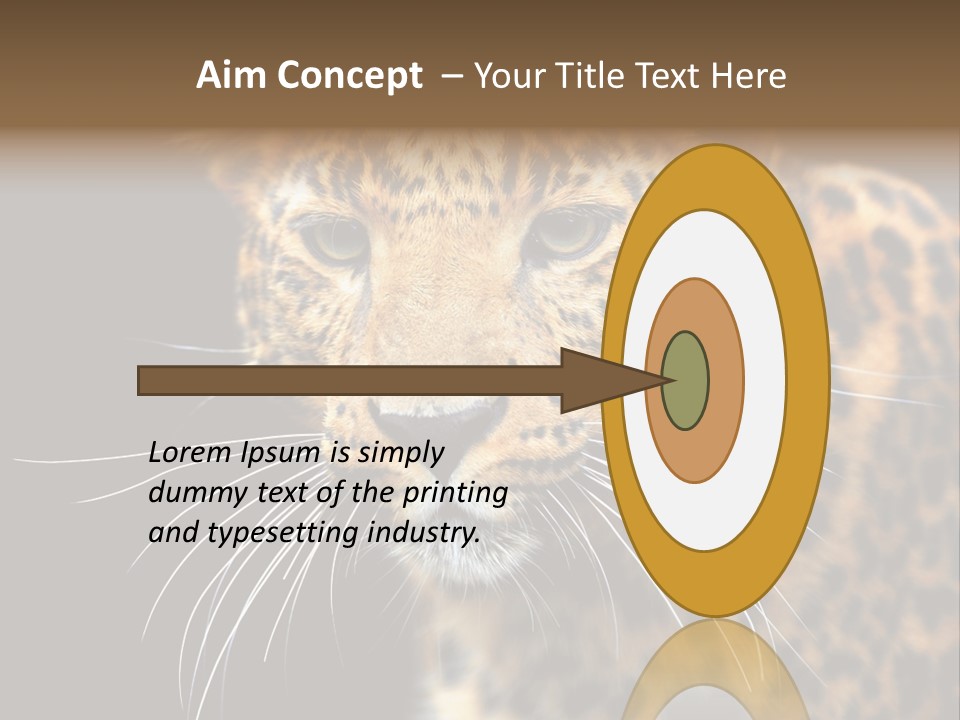 Wilderness Leopard Yellow PowerPoint Template