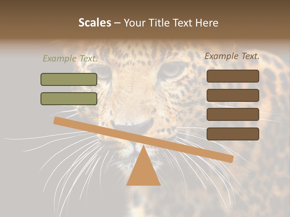 Wilderness Leopard Yellow PowerPoint Template