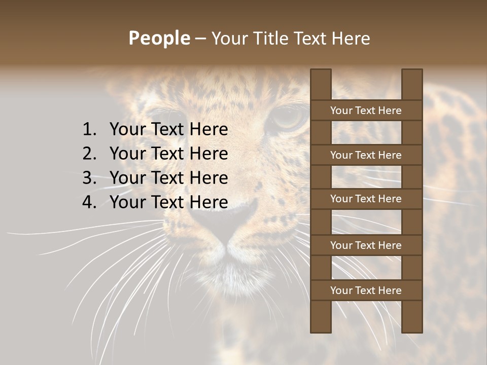 Wilderness Leopard Yellow PowerPoint Template