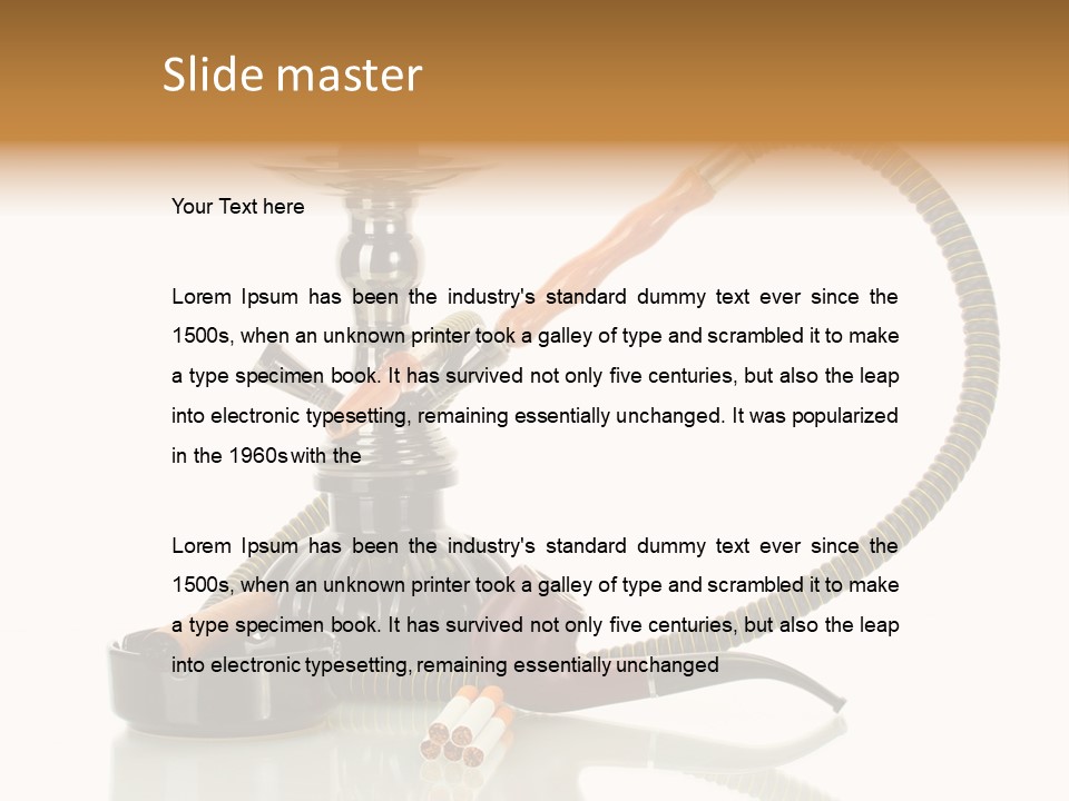 Silver Tube Dependence PowerPoint Template