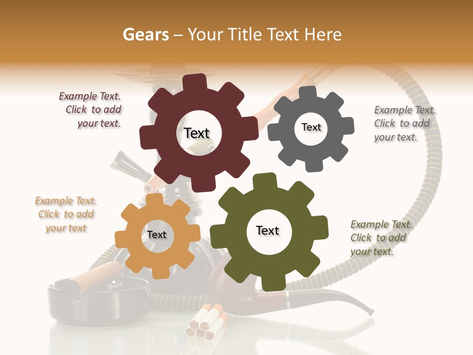 Silver Tube Dependence PowerPoint Template