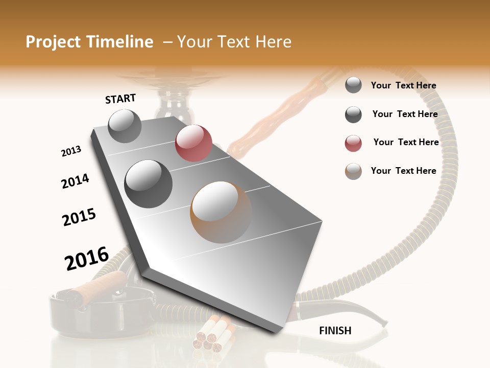 Silver Tube Dependence PowerPoint Template