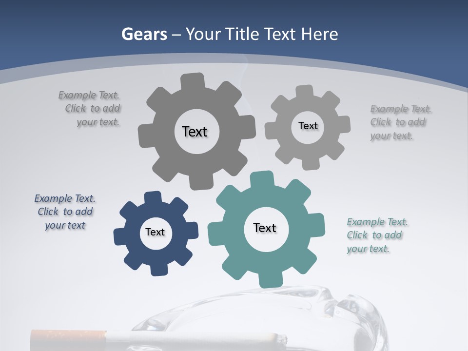 Tobacco Ashtray Stop PowerPoint Template