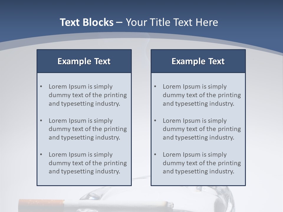 Tobacco Ashtray Stop PowerPoint Template