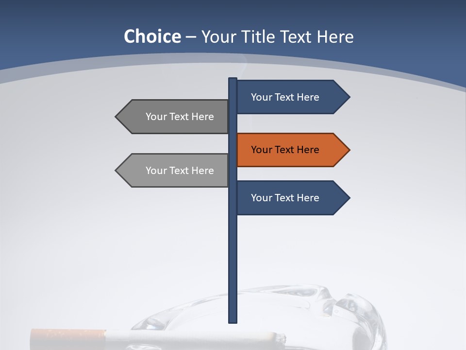 Tobacco Ashtray Stop PowerPoint Template