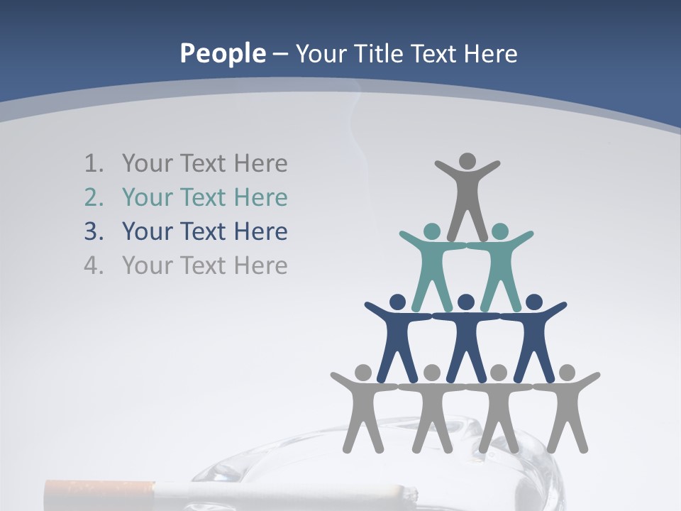 Tobacco Ashtray Stop PowerPoint Template