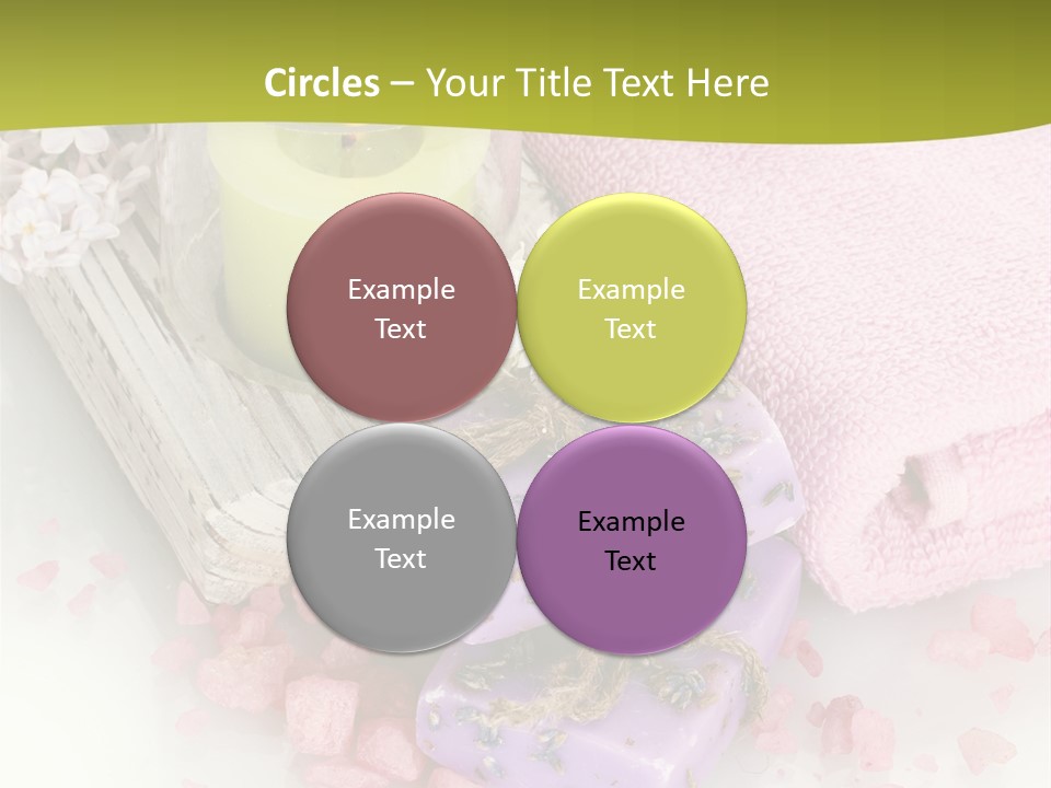 Treatment Relaxation Candles PowerPoint Template