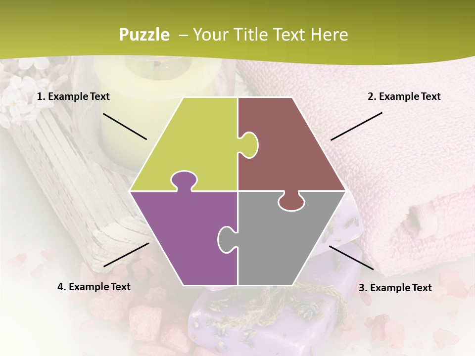 Treatment Relaxation Candles PowerPoint Template