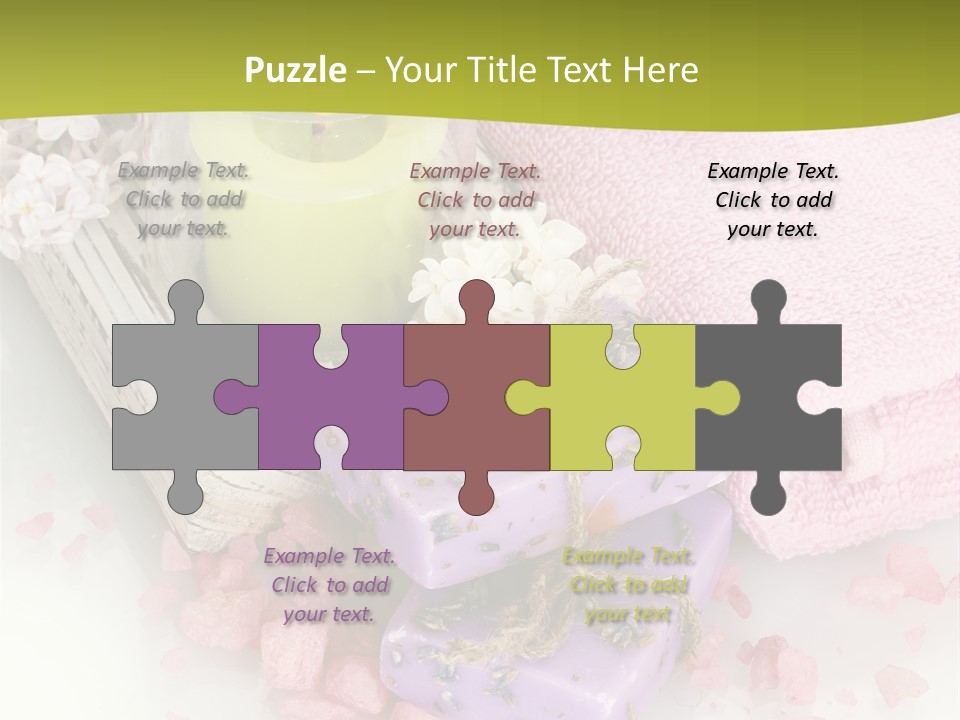 Treatment Relaxation Candles PowerPoint Template