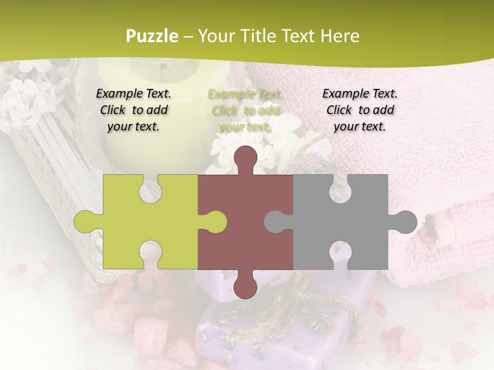 Treatment Relaxation Candles PowerPoint Template