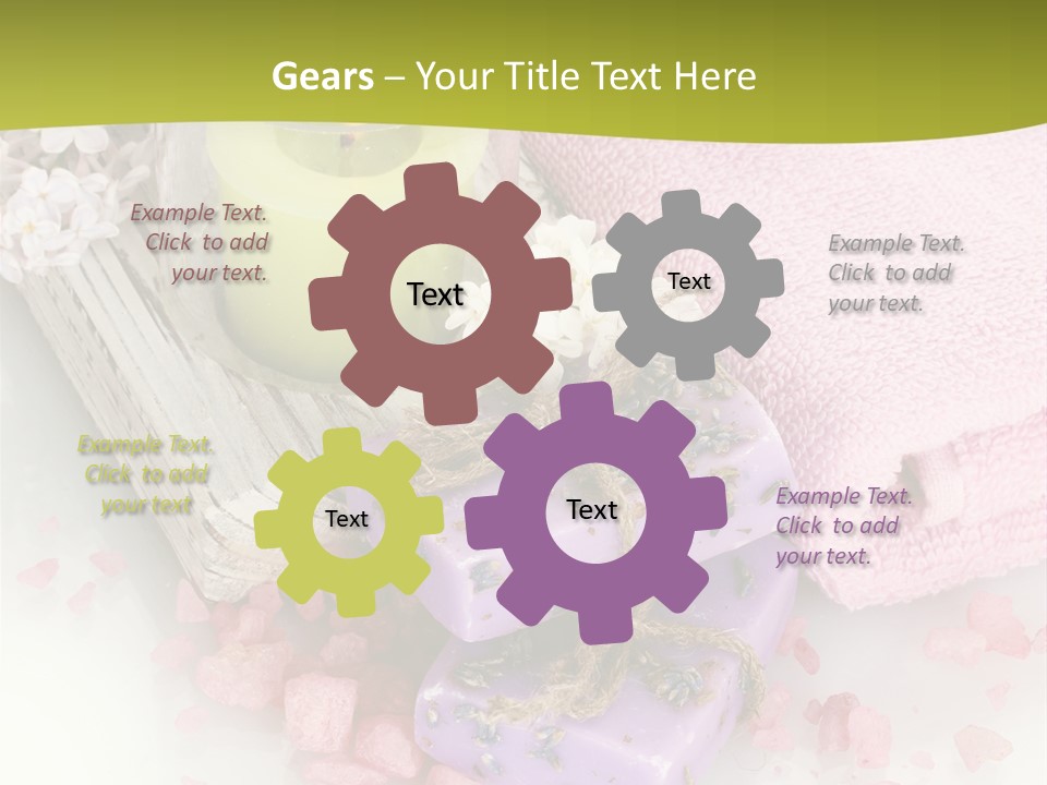 Treatment Relaxation Candles PowerPoint Template